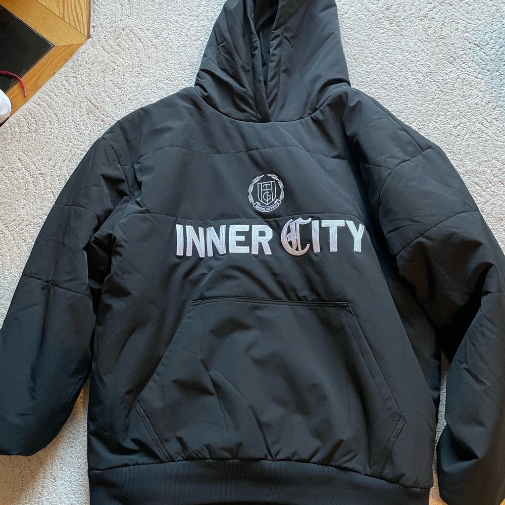 Honor the Gift Puffer Hoodie size XL NWOT